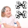 Cow Print Hair Bows Clips for Girls,Cute Moo Cow Bows Grosgrain Ribbon Hair Bow Alligator Clips for Toddler Children Kids Women Cowgirl Birthday Party Costume Hair Accessories Birthday Gifts, 6Pcs