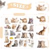 20 Pcs Cat Thick Gel Clings Kitten Window Gel Clings Decals Stickers for Kids Toddlers and Adults Cute Reusable Window Clings for Home Airplane Classroom Nursery Cat Party Supplies Decorations