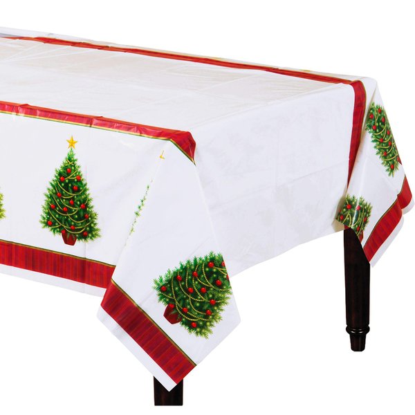 Twinkling Tree Plastic Table Covers, Super Value Pack, 3 Ct. | Party Tableware