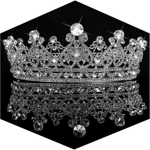 TOBATOBA Crystal Tiaras and Crowns for Women Girls Rhinestone Princess Tiara Royal Queen Crown Wedding Tiaras for Bride Birthday Crowns for Women Halloween Costume Prom Cosplay Pageant Party Christmas