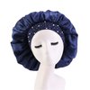 4 Pieces Women's Satin Rhinestone Sleeping Hat Night Sleep Cap Hair Care Salon Makeup Muslim Hijab Head Cover Bonnet Hat