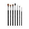 Sigma Beauty Basic Eye Makeup Brush Set – Classic Eye Makeup Brushes with Premium Fibers and Sleek, Durable Handles for Eyeliner, Eyeshadow, & Eyebrows, Includes 7 Black Makeup Brushes