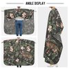 ALAZA Flower Green Leaves Butterfly Leopard Barber Cape for Men Women, Waterproof Haircut Apron Beard Shaving Bib Hair Cutting Cloth 55 x 65 Inch