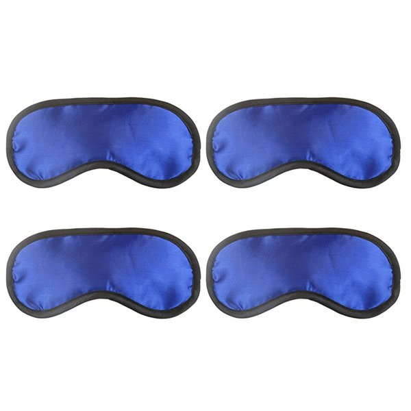 Dream Essentials Snooz Sleep Mask; Silky Soft Satin Travel, Value mask (Royal Blue, 4)