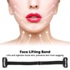 4PCS Face Lifting Band with Hairclip, Reusable Hairpin Facial Lifting Bands Invisible Facelift Patch Straps for Hair, Adjustable Elastic Instant Face Lift Band (Black)
