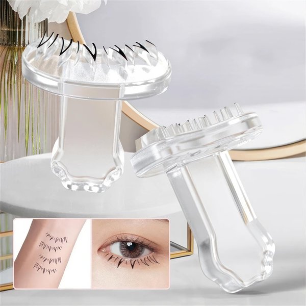 2024 New Reusable Eyelash Stamps Tool-Eyeshine Cosmetics Eyelashes, 2Pcs Eyelash Stamps Tool Lower Eyelash Stamp, DIY Lower Lashes Extensions Natural Look for Make Up Beginner