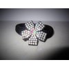 Generic Flower shaped hair tie pony tail holder scrunchie with crystals