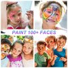 UNIFULL 26 Colors Professional Face Body Paint Kit, Oil Face & Body Paint Kit for Halloween,including 36 Colors Face Paint/Paint Stick/ Brushes/ Special Effects Sticker for Halloween/Fake Blood(Set 2)
