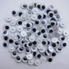 100 Pcs Sew On Googly Wiggle Eyes Button for DIY Crafts Stuffed Plush Dolls Making Scrapbooking Projects (8mm)