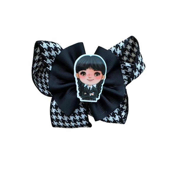 Wednesday Inspired Hair Bow
