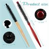 2 Pcs Small Round Hair Brush Mini Round Wood Brush Roller Quiff Hair Combs Nylon Bristles Hair Brushes Salon Hairdressing Brushes for Blow Drying Curly Hair Styling Bangs Lifting Beard Care, 2 Styles