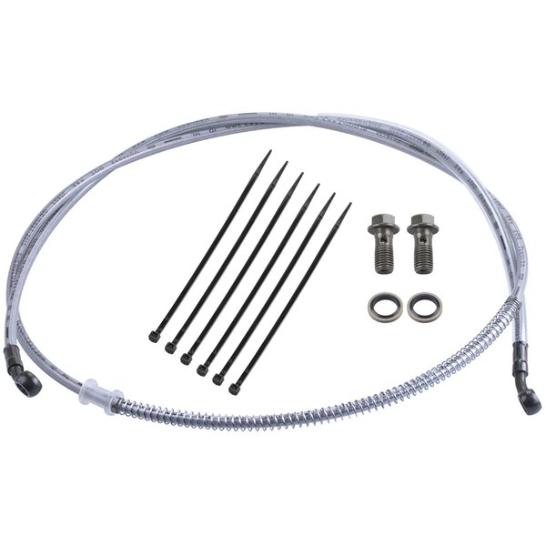 MWMNUN 70" Braided Hydraulic Brake Hose Line Pipeline Compatible with Chinese GY6 Scooter ATV Dirt Bike Go Kart 10mm Banjo Ends 178CM