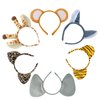 Flying Childhood 6Pcs Animal Ears Headbands for Kids Party Supplies Favors Decorations