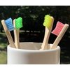 EcoFrenzy - Kids Bamboo Toothbrush - Child Size Soft BPA Free Color Safe Bristles (4 Pack)