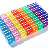 40pcs 6-Sided Game Dice Set Standard Game Dice for Broad Game Math Teaching Translucent Acrylic Game Dice with 8 Colors (5pcs/Set)