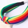 SeBneny Rainbow Headband Pride Month Headband for Women, Head Bopper Non Slip Wide Headband Rainbow Headbands Elastic Pride Non Slip Knotted Hair Hoop for Party Supplies Headwear 1PCS