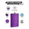 8oz Stainless Steel Hip Flask, Purple
