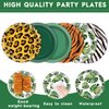 60Pcs Jungle Safari Party Paper Plates for Wild Animal Party Decorations 7In Zoo Animal Dessert Plates Disposable Tableware Dinnerware Set for Baby Shower Birthday Safari Themed Party Supplies