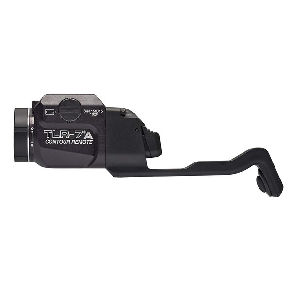 Streamlight 69428 TLR-7A 500-Lumen Contour Remote Compact Rail Mounted Tactical Light With Grip Switch for Glock, Rail Locating Keys, CR123A Lithium Battery, Black, Box