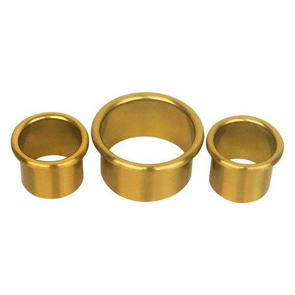 QUEESALN Hair Dryer Holder, Salon Hair Styling Station Organizer, 3pcs (Golden, Stainless Steel, Heat & Burn Resistant, Diameter: 3'' & 2'')