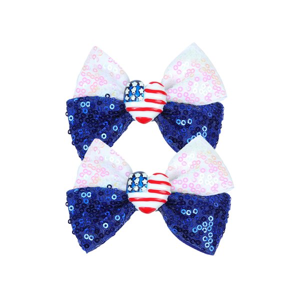 4th of July Bow Hair Clips Independence Day Hairgrip Headwear girls Hair Clips Accessories.(F155) (1)