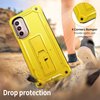 URBANITE for Motorola Moto G Stylus 4G (2022) Case, Military Grade Rugged Shockproof Protective Cover with Screen Protector and Kickstand (Yellow)