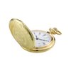 Vintage Pocket Watch Gold Steel Men Watch with Chain for Fathers Day Gift