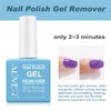 Gel Nail Polish Remover For Nails with Cuticle Pusher & Nail File Buffer, Gel Nail Remover, Quick & Easy Remove Gel Polish In 2-3 Mins, No Soaking or Wrapping
