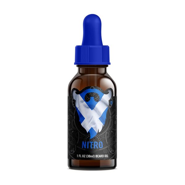 Beard Octane: Nitro - Natural Beard Oil w/Argan Oil - 1 Oz - Promotes Healthy Softer Beard Growth - Made in USA - Premium Handcrafted Beard Care - Stocking Stuffer Gift For Men Dad