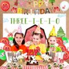 kreat4joy Farm Animal 3rd Birthday Decorations, Three i e i o Farm Party Decorations Backdrop Cake Topper Happy Birthday Banner, Farm Animal Balloons Cupcake Toppers for 3rd Kids Barnyard Farm Party