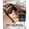 WAOAW Sleep Mask, Eye Mask for Sleep, Silk Eye Sleeping Masks for Both Women and Men, 3D Weighted Eye Cover Sleeping Mask, Blackout Blindfold of Eyemask