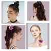 4 PCS Rose Flower Lace Hair Scrunchies Ties Elastics Rubber Bands Hairbands Rubber Bands Hairbands Ponytail Holders Floral Headbands Stretchy Elastic Hair Band Scrunchy Ponytail Holder Hair Accessorie