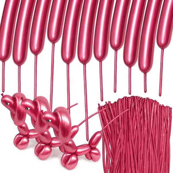 HYKJNBW 260 Balloons for Balloon Animals, Long Balloons Art Kit for Twisting, Skinny Modeling Balloons Supplies for Birthday Party Wedding Festival Decorations 100pcs