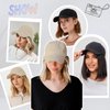 FORCUTEU Hat Wigs for Women Baseball Cap with Hair Extensions 14 Inch Short Wave Curly Synthetic baseball Cap Wig for Women Adjustable Hat with Hair Attached for Daily Use