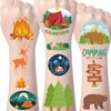 Wxiben Camping Temporary Tattoos Kids - 200+ Camping Birthday Party Supplies Decorations Favors Camp Party Tattoo Stickers Gift Class School Reward Classroom School Prizes for Kids Girls Boys