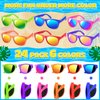 GIFTINBOX Kids Sunglasses, 24 PACK Kids Sunglasses Bulk Party Favors for Kids 4-8 3-5, Pool Beach Birthday Party Supplies Goodie Bags Stuffers, Toddler Sunglasses Gift Toys for Boys Girls