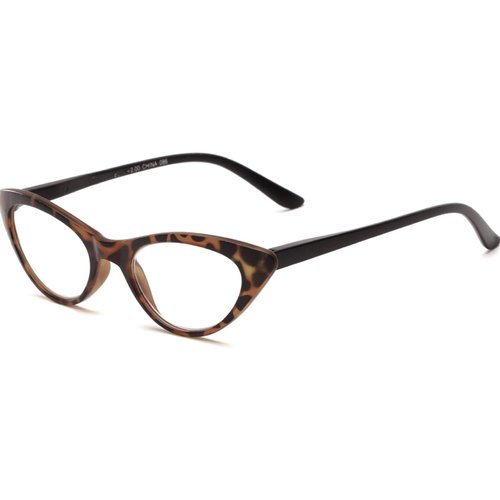IB The Cat's Meow Colorful Ladies Cat Eye Reading Glasses, Full Frame Readers, 1950s Vintage Reading Glasses for Women + 1.50 Tortoise (Microfiber Cleaning Carrying Pouch Included)