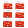 MagDepo 6 Pack Credit Card Size Magnifier Ruler Fresnel Lens Fire Starter Compact Plastic Magnifying Lens Wallet Pocket Magnifier for Reading Small Print, Maps, and Books -Red