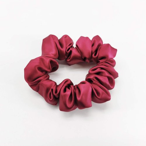 Luxury Mulberry Hair Tie, Vintage Style Scrunchies, 3-Pack Soft Premium Scrunchies (Ivory,Wine,Lake Blue)