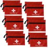 12 Pack 6.3 x 4.3inch Small First Aid Kit Bag Empty, First Aid Bag Pouch Bag for Home Office Car Businesses Camping(Empty Bag)