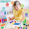 Number Blocks, Math Manipulatives 100 Snap Cubes with 30 Activity Cards, STEM Toy Learning Math Games for Kids 3 4 5 6 7 8+ Year Homeschool Supplies Birthday Gift, 148PCS
