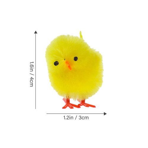 BESPORTBLE Easter Mini Chicks: 36Pcs Plush Mini Chicken Easter Decorations, 1.6inch Miniature Fluffy Chicks for Home Easter Basket Stuffers Party Favors Decors