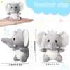 Wettarn 24 Pcs Mini Elephant Stuffed Animals 3.1 Inch Cute Elephant Plush Toys Baby Stuffed Elephant Toy for Baby Shower Boys Girls Elephant Themed Birthday Party Gifts Bedroom Living Room Decoration
