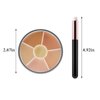 Apooliy 6 Colors Concealer Palette with Brush,Full Coverage,Cream Contouring Makeup Kit,Corrects Dark Circles Red Marks Scars