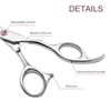 Hair Cutting Scissors Set Professional Kids/Women/Men 6.5 inch Saftey Round Head Hair Cut Scissors Kit with Cutting Scissors Thinning Scissors Hairdressing Shears Set for Barber Salon （red）