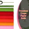 Gersoniel 57 Pieces Crepe Paper Flower DIY Kits 6 Rolls 35g Crepe Paper Rolls 50 Pcs Floral Iron Wire 1 Roll 50 Meter for Birthday Party Wedding (Red Series)