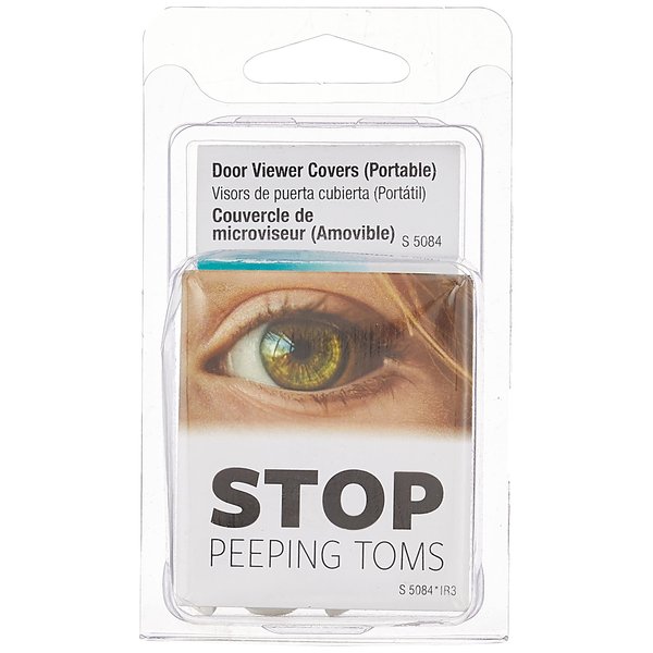 Prime-Line S 5084 Fixed Door Viewer Privacy Cover, 1-5/8 In. Outside Diameter, Plastic Construction, White (Single Pack)