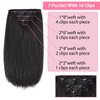 Yargel Hair 22 Inch Kinky Straight Clip in Hair Extensions for Black Women Yaki Straight Clip ins Full Head Seamless Synthetic Hair Pieces(2 pack)