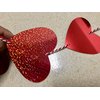 6Pcs Red Glitter Valentines Heart Garland Valentine's Day Heart Banner Valentines Hanging Heart Garland Decorations for Happy Valentines Day Wedding Engagement Party Decorations