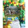 Mocsicka Dinosaur Birthday Backdrop Banner for Boy Dinosaur Park Theme Party Decorations Banner Dinosaur Photography Backgournd Supplies (Green, 70.8x43.3 inch)